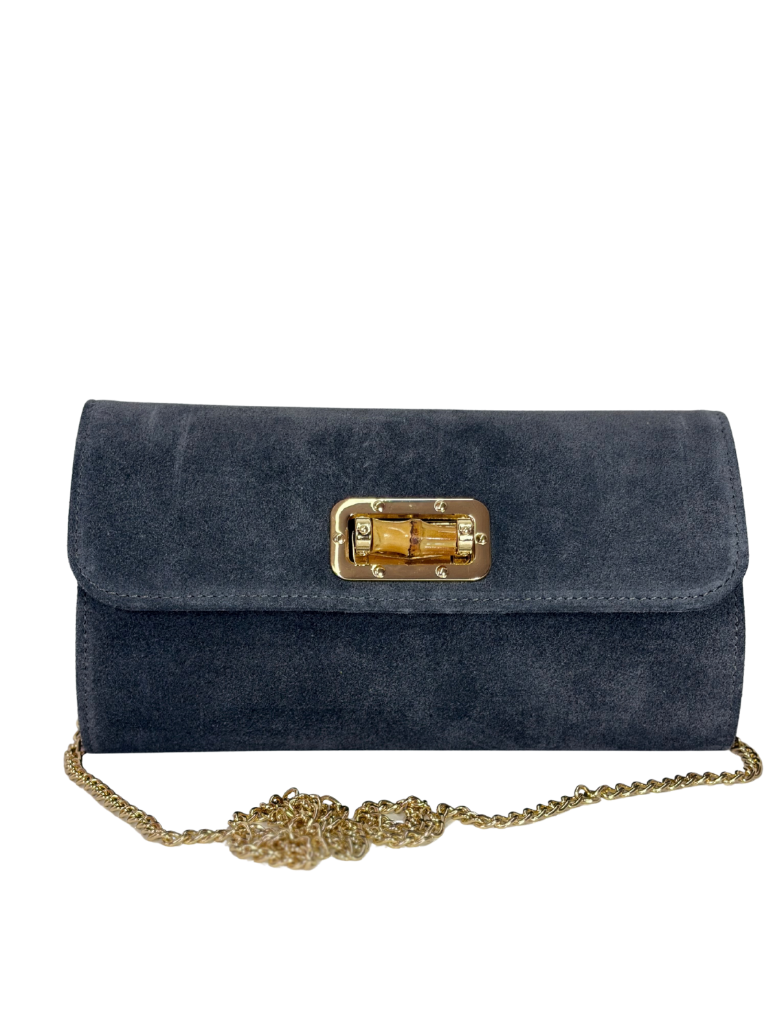 Clutch de Cuero Gamuza - Negro en tono negro intenso, diseño refinado para mujeres que buscan calidad y estilo en cada detalle.