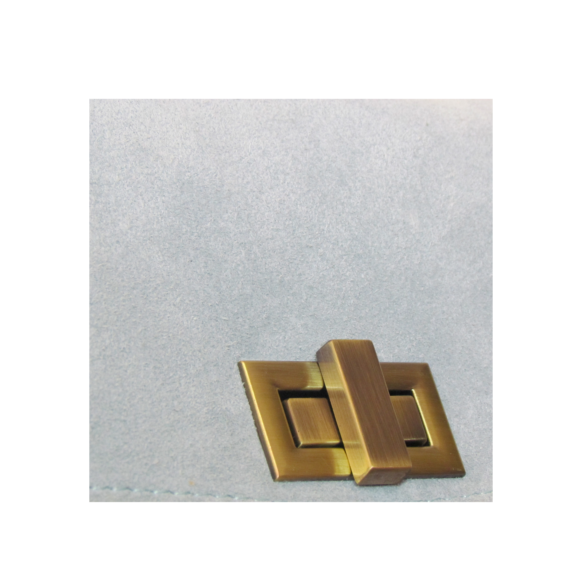 Cartera de Cuero Gamuza Sorrento - Celeste