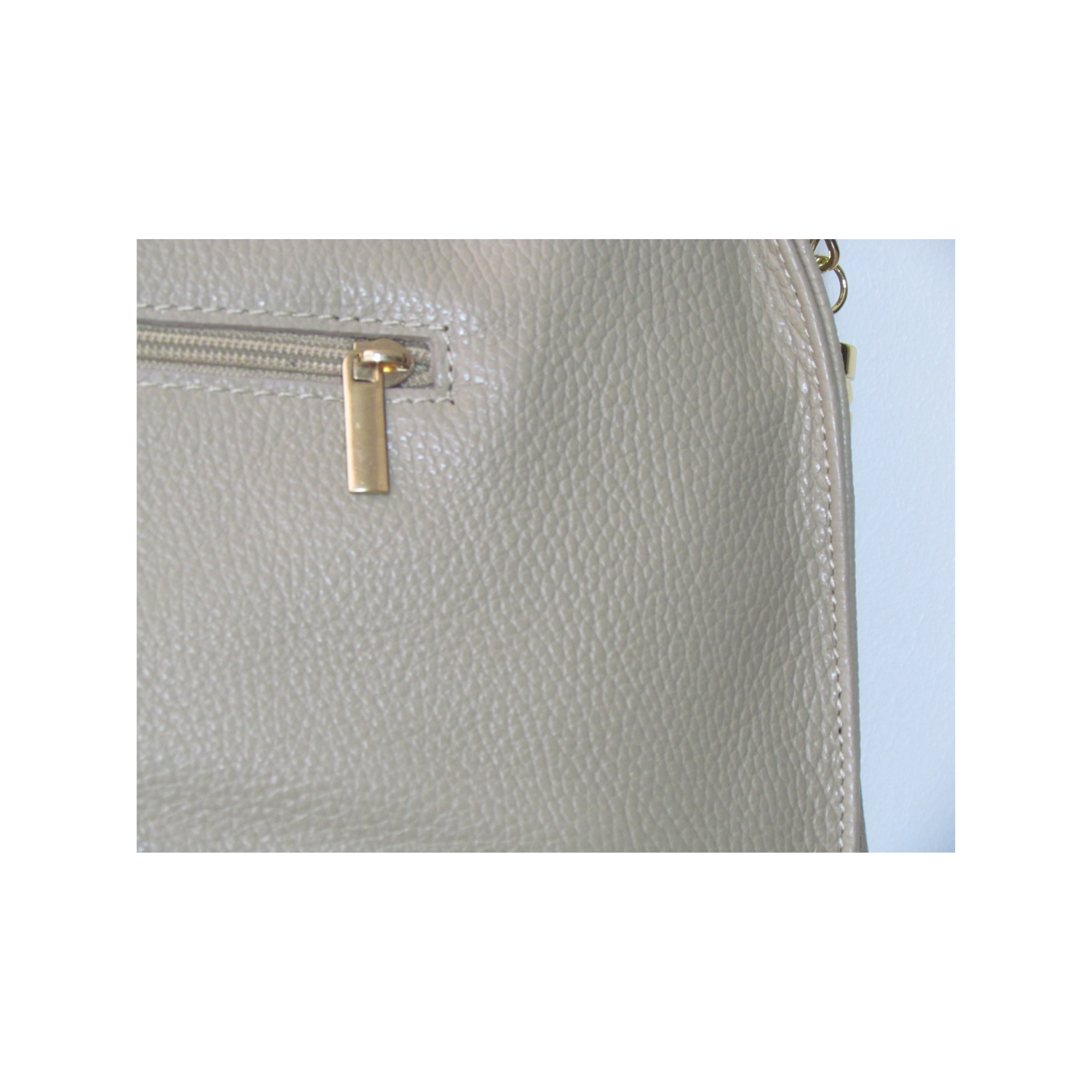 Cartera de Cuero Verona - Beige