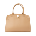 Cartera de cuero mujer Torino color latte