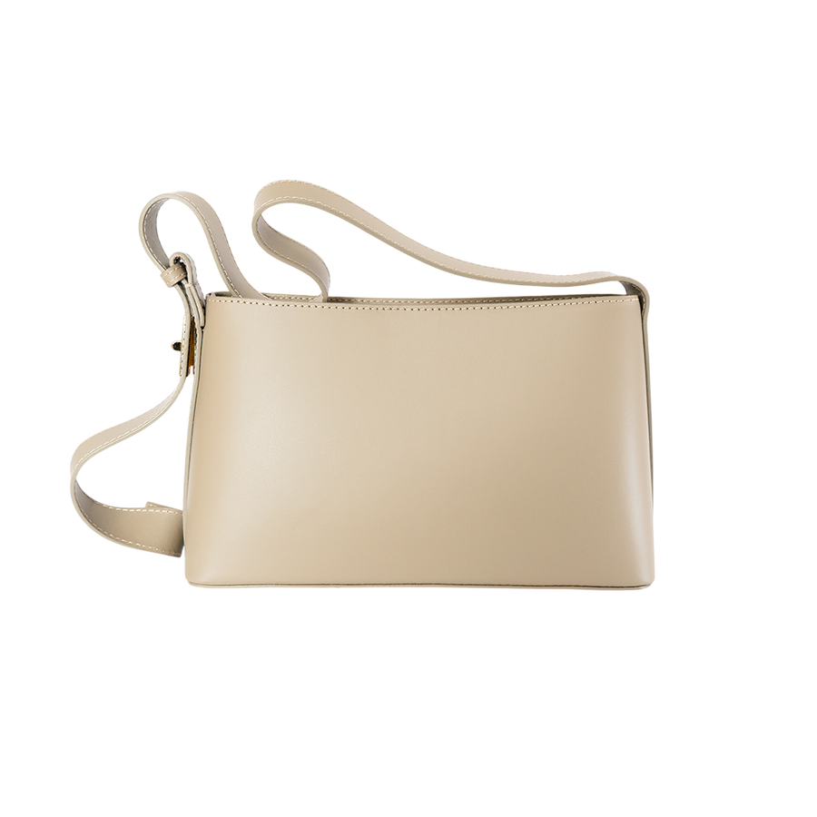 Cartera de cuero mujer Toscano color taupe