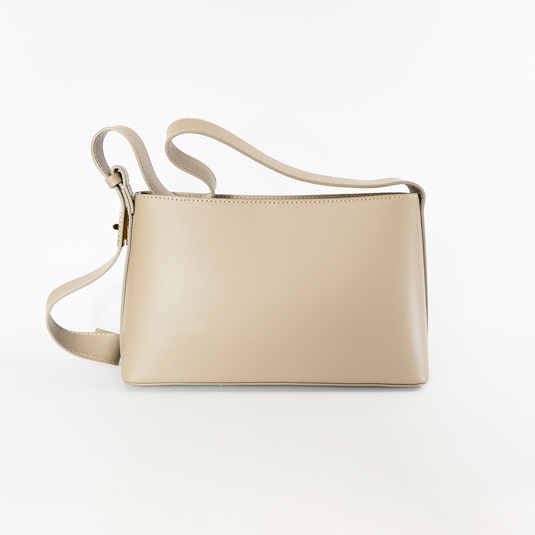 Cartera de cuero mujer Toscano color taupe