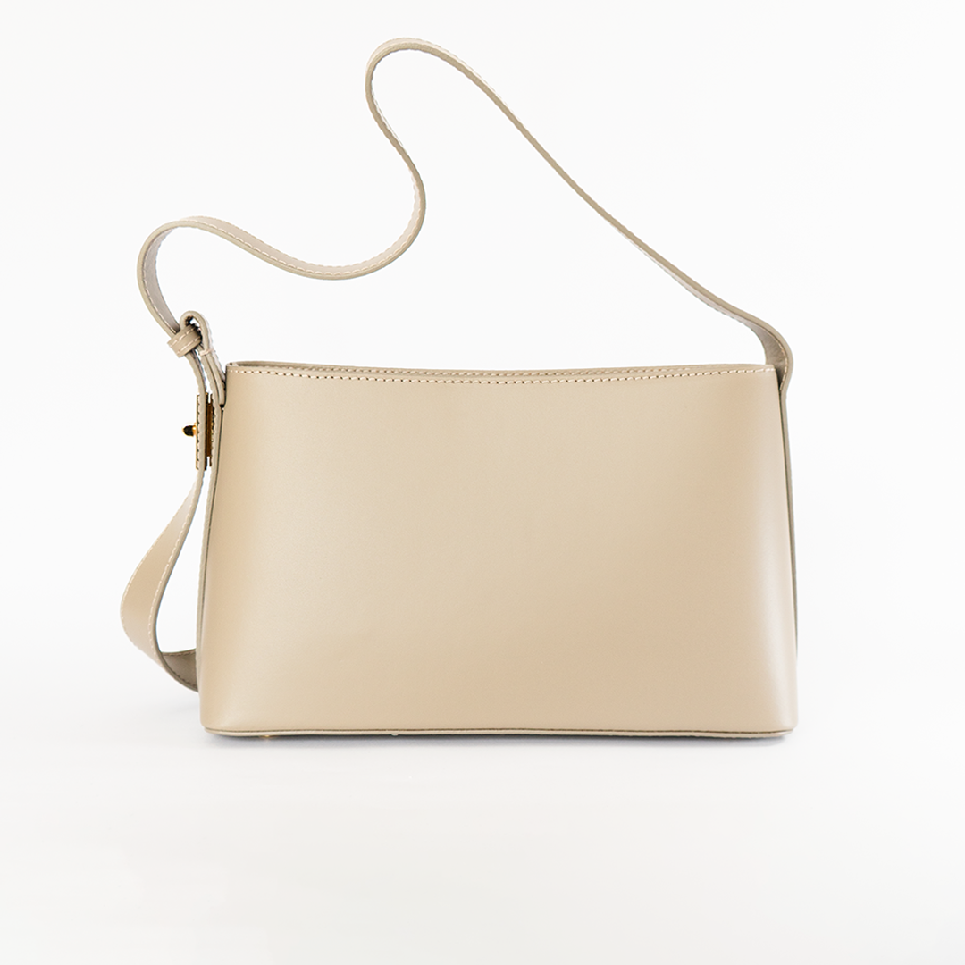 Cartera de cuero mujer Toscano color taupe