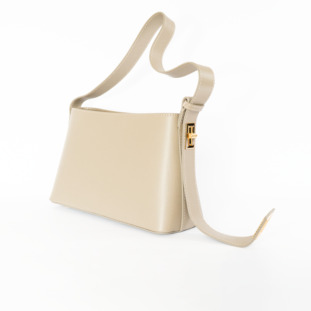 Cartera de cuero mujer Toscano color taupe