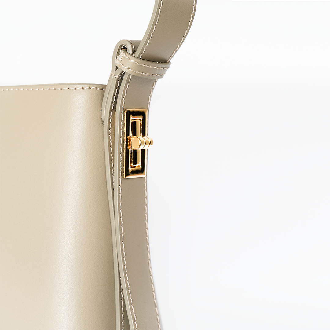 Cartera de cuero mujer Toscano color taupe