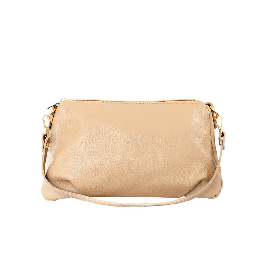 Cartera de cuero mujer Siena color arena