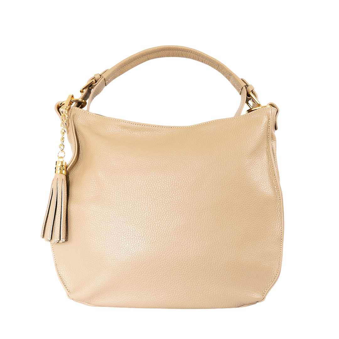 Cartera de cuero mujer Verona color beige