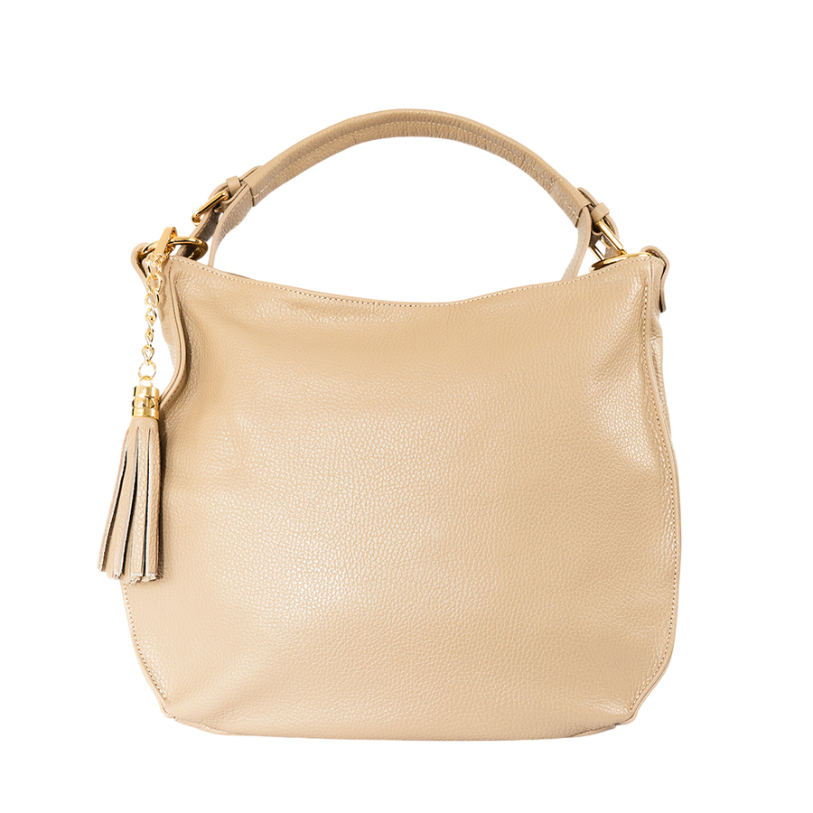 Cartera de cuero mujer Verona color beige