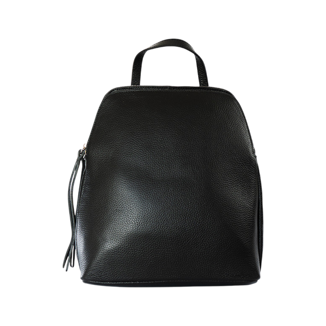 Mochila de cuero mujer Milano color negra
