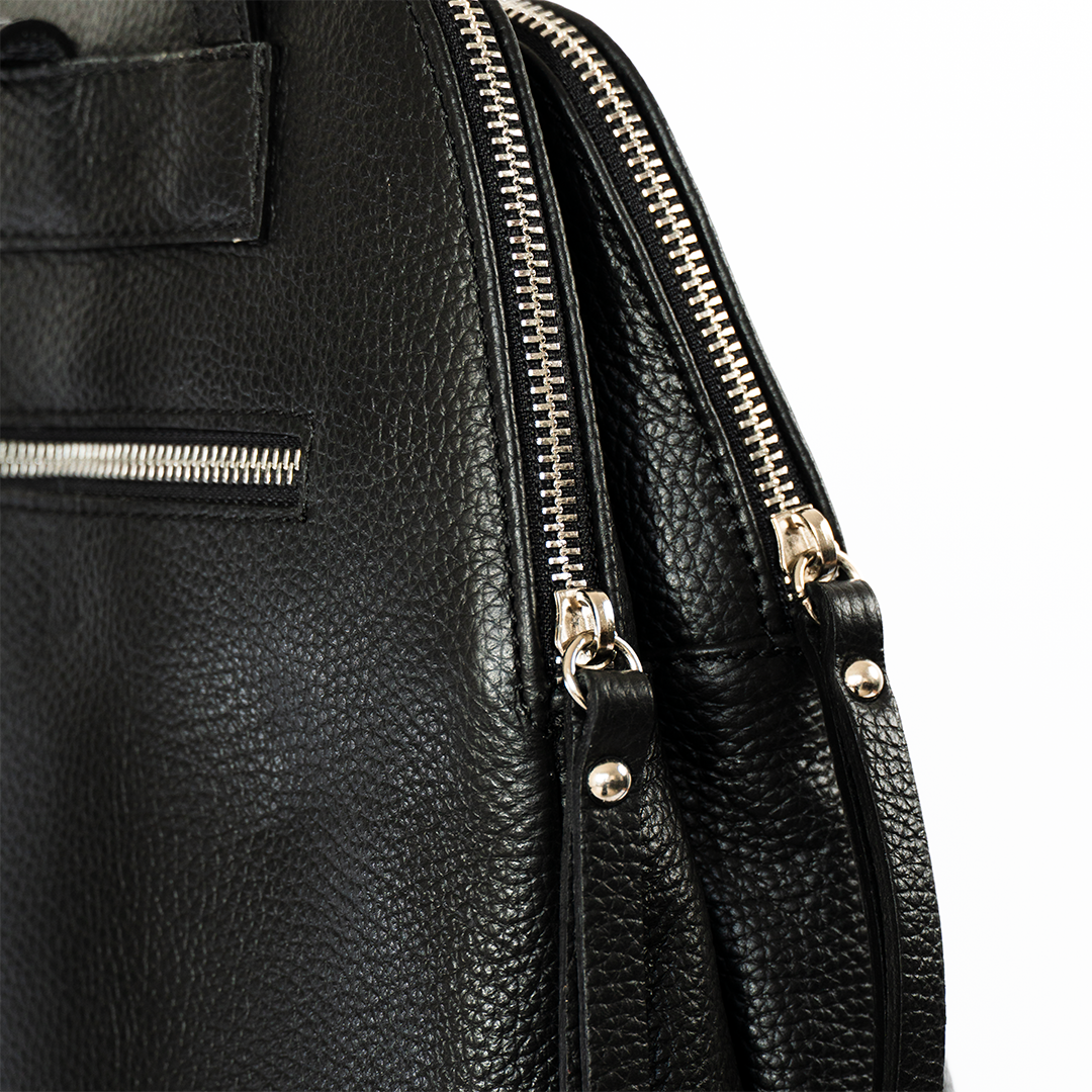 Mochila de cuero mujer Milano color negra