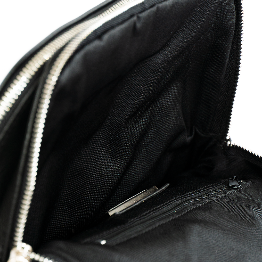 Mochila de cuero mujer Milano color negra