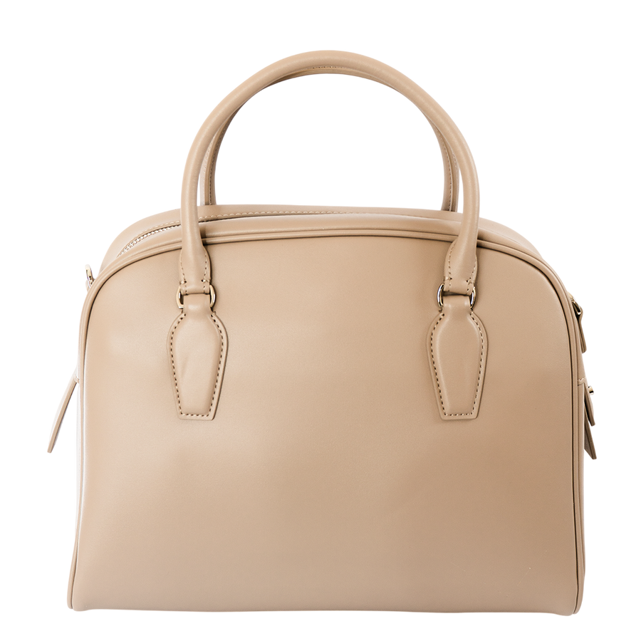 Cartera de cuero mujer Roma color taupe