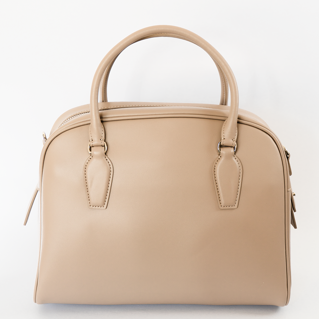 Cartera de cuero mujer Roma color taupe