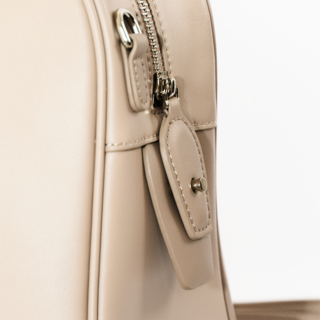 Cartera de cuero mujer Roma color taupe