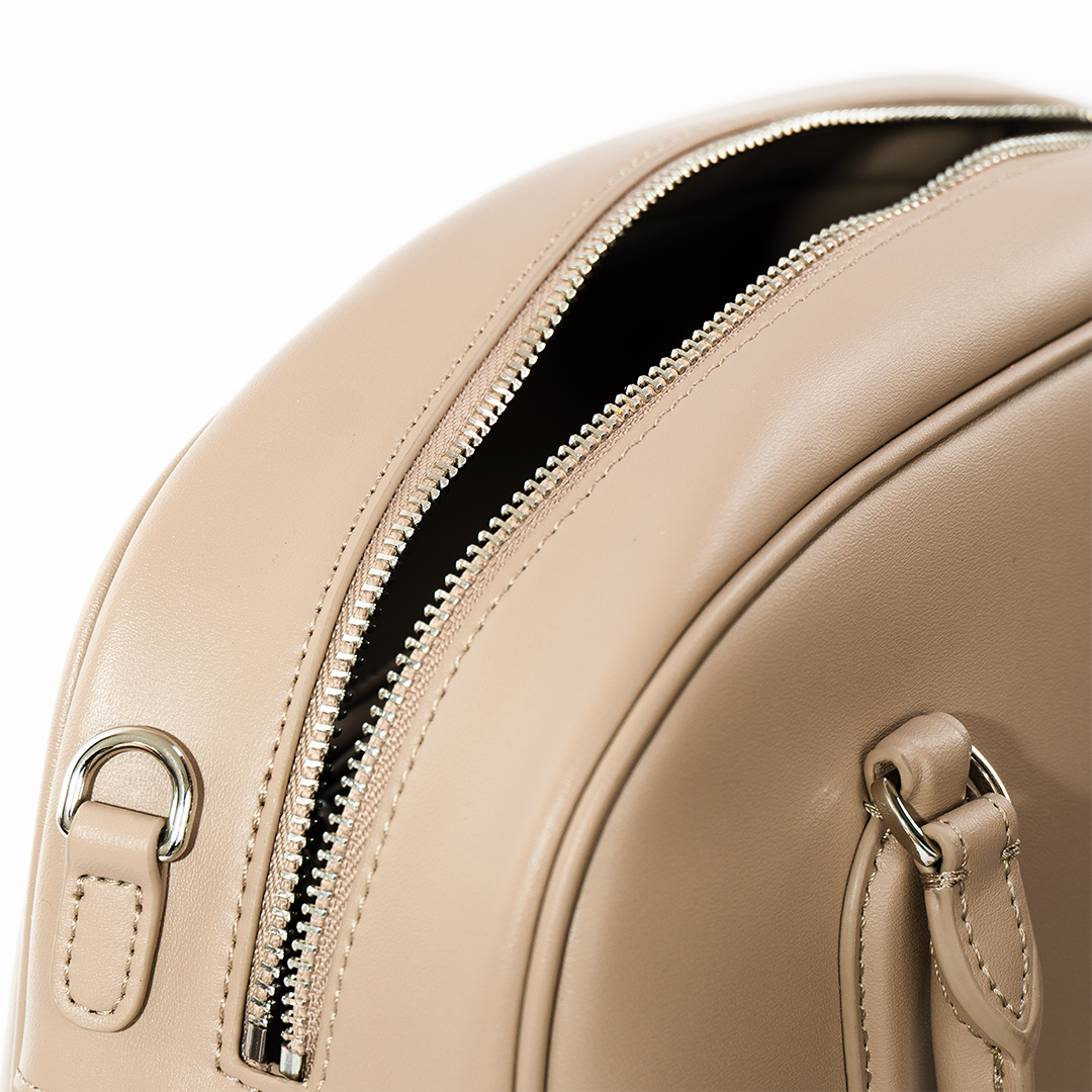 Cartera de cuero mujer Roma color taupe