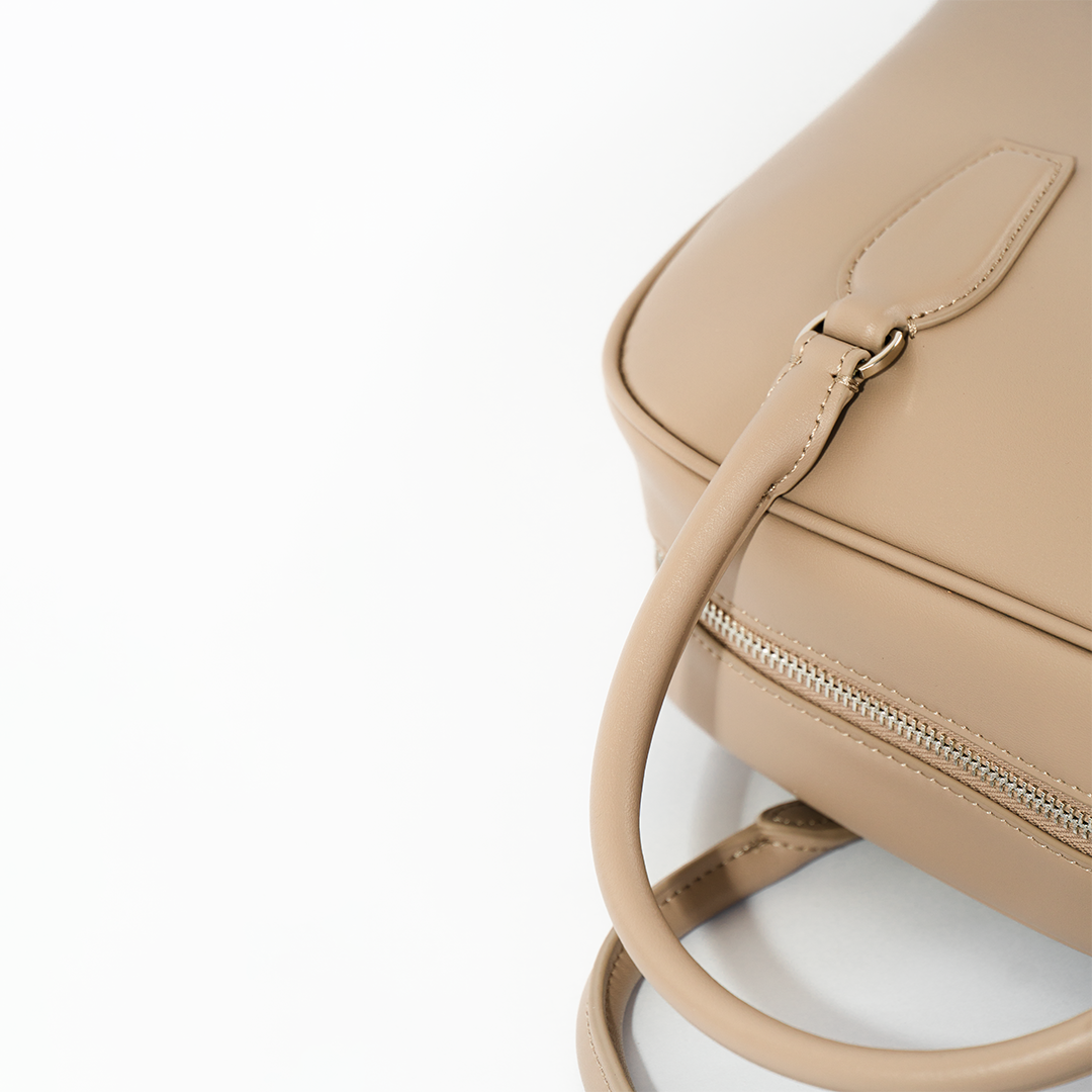 Cartera de cuero mujer Roma color taupe