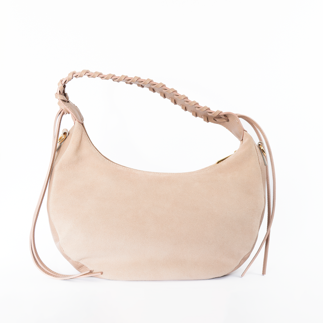 Cartera de cuero mujer Capri color arena