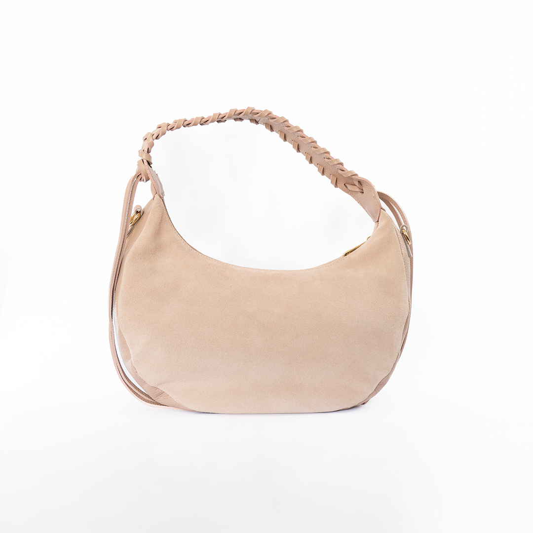Cartera de cuero mujer Capri color arena