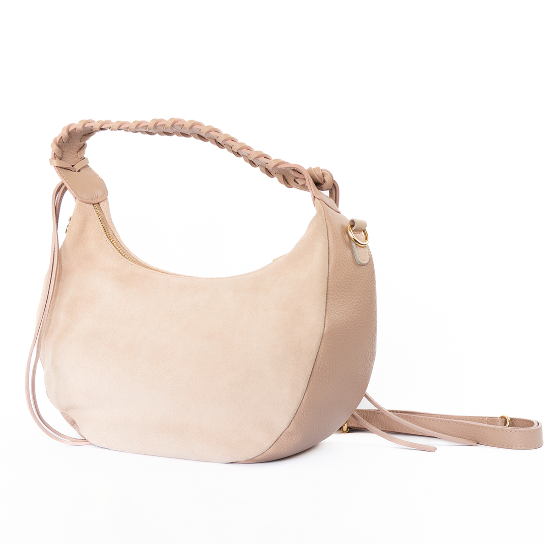 Cartera de cuero mujer Capri color arena
