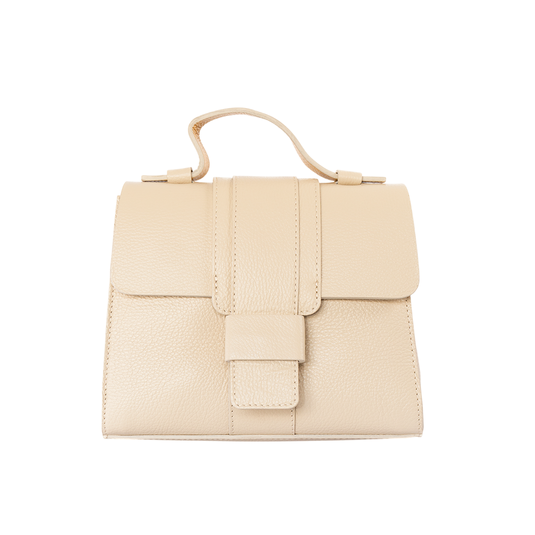 Cartera de cuero mujer Firenze color crema
