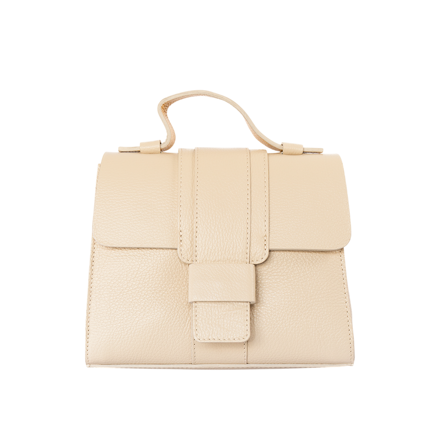 Cartera de cuero mujer Firenze color crema