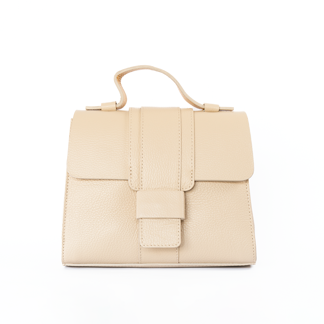 Cartera de cuero mujer Firenze color crema
