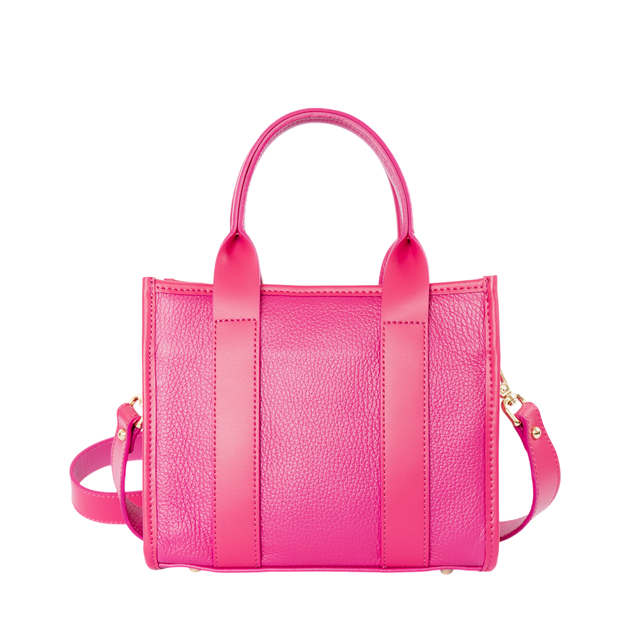 Cartera tote de cuero mujer Venezia color rosa