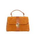 Cartera de cuero gamuza mujer Milano color marrón