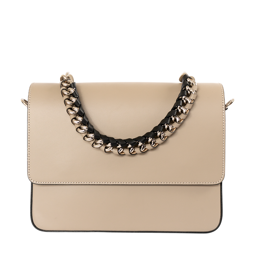 Cartera de cuero mujer Verona color greige