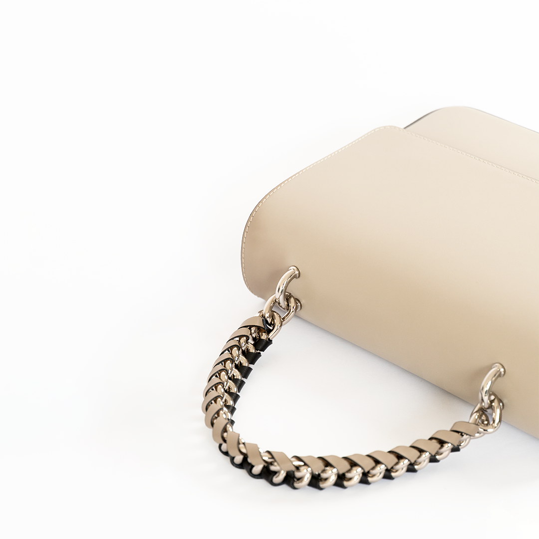 Cartera de cuero mujer Verona color greige