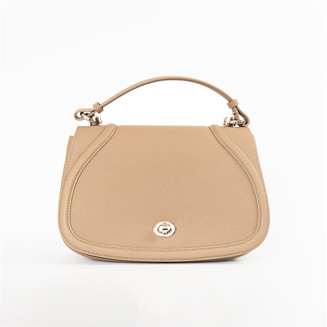 Cartera de cuero mujer Bellagio color taupe