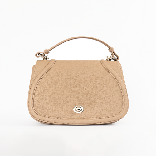 Cartera de cuero mujer Bellagio color taupe