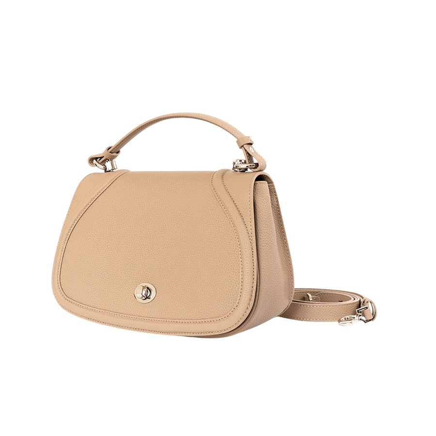 Cartera de cuero mujer Bellagio color taupe