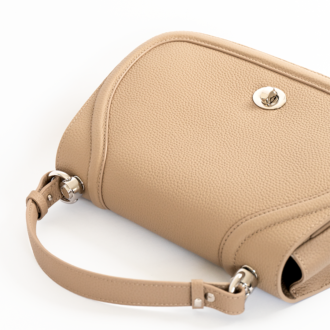 Cartera de cuero mujer Bellagio color taupe